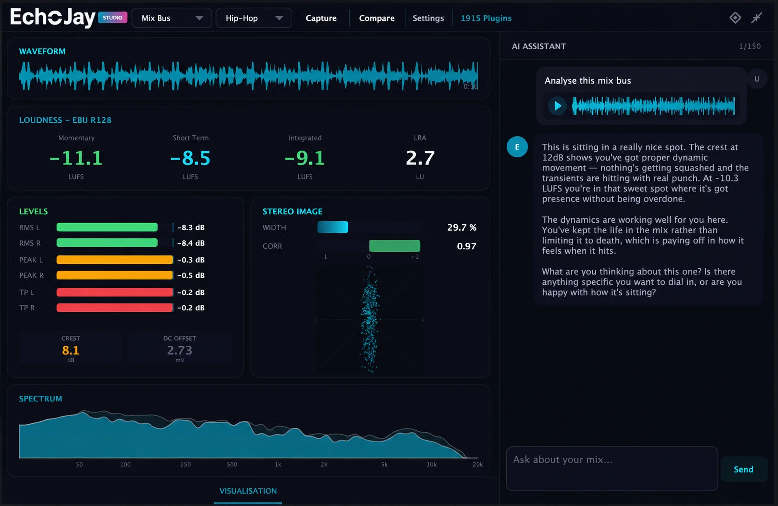 EchoJay Capture screen