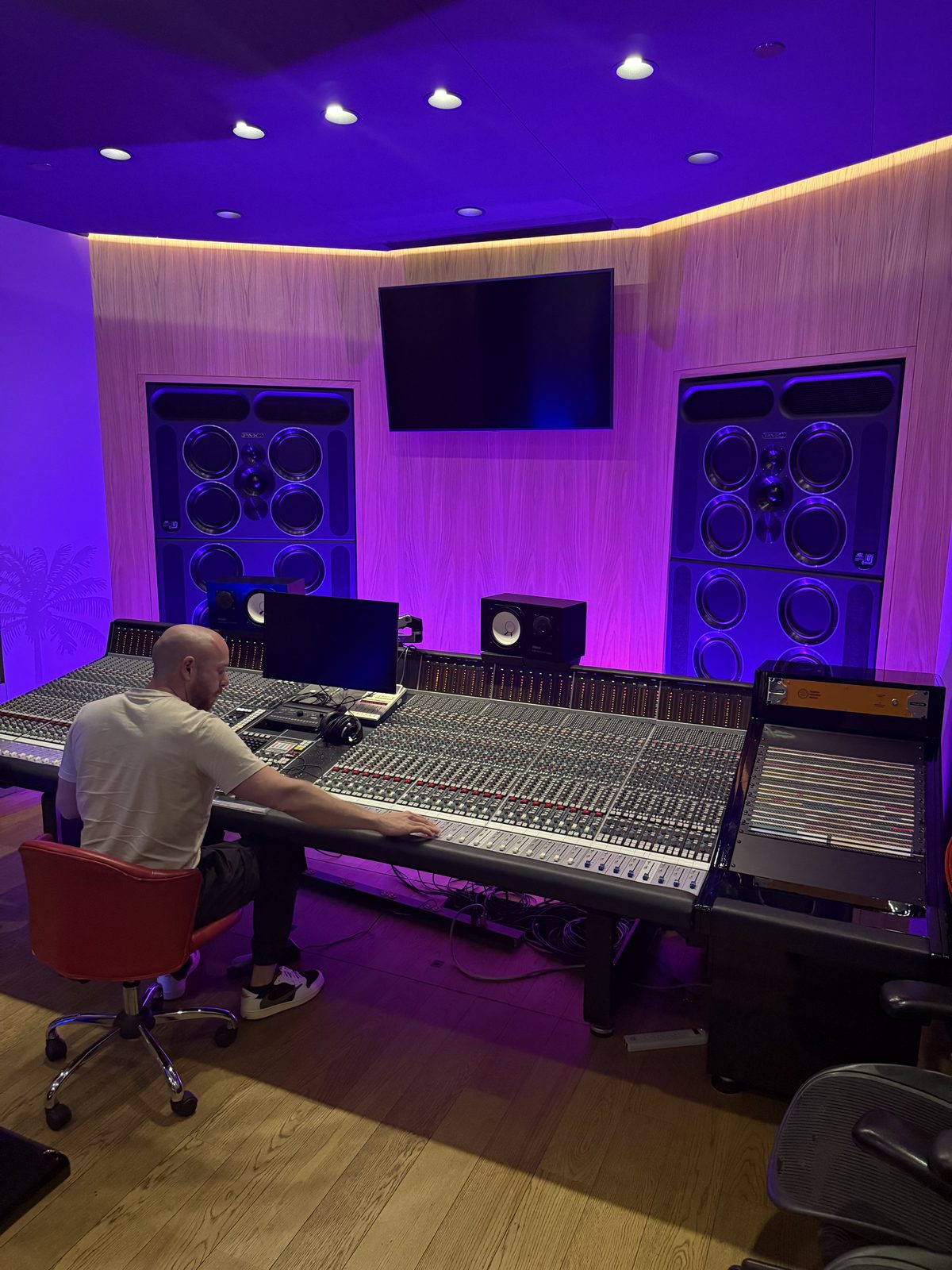 Sean D at the mixing console